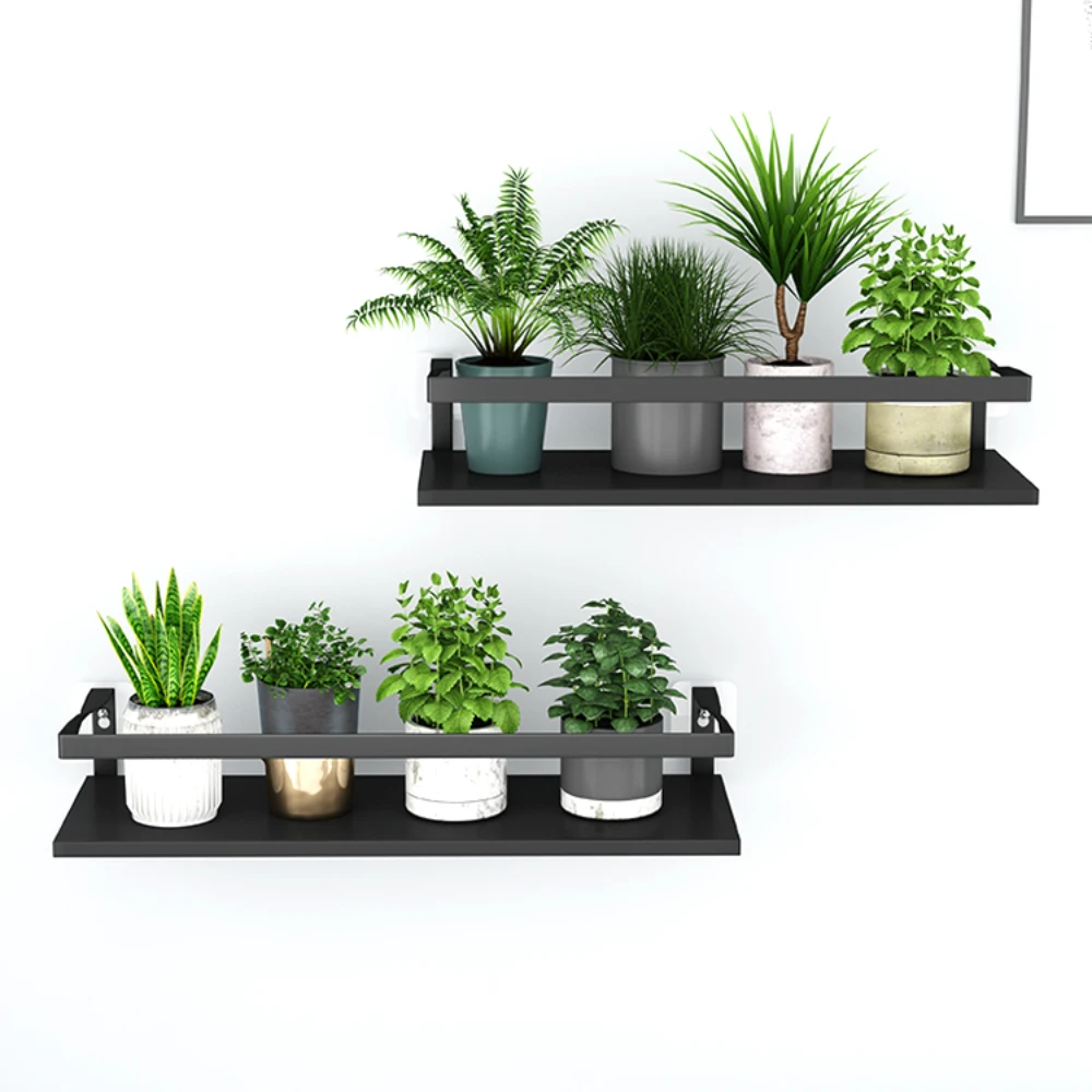 

Wall Shelf Free Punch Flower Stand Wall-mounted Living Room Balcony Wall Hanging Flower Shelf Wall Storage Wall Decoration Racks