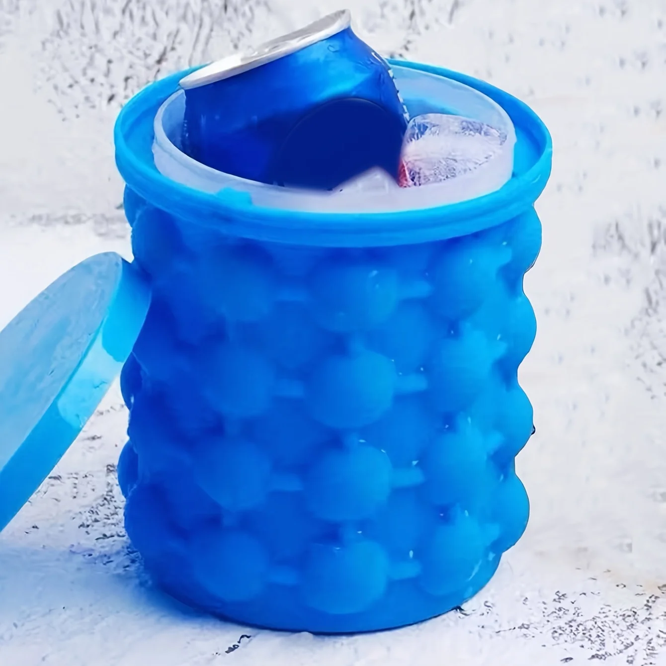 1pc, 2-in-1 Silicone Ice Bucket and Cube Tray Perfect for Bars Clubs Restaurants and Home Use Durable and Easy To Clean