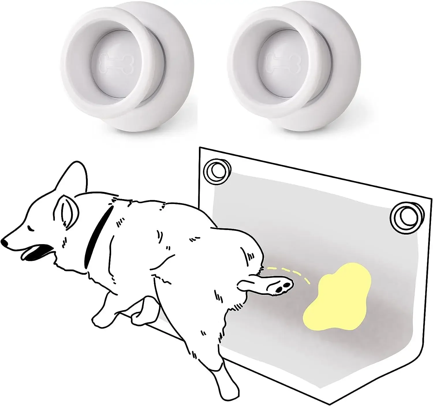 Home Pee Pad Holder, Works with Any Type of Wee Wee Pads, Easy Cleanup of Marking and Leg Lifting, Indoor Potty Training