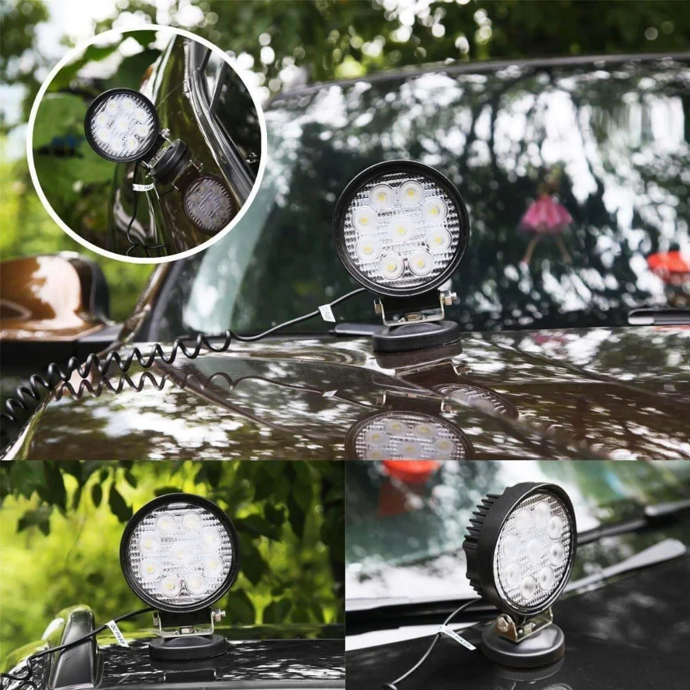 4 Zoll tragbares LED-Arbeitslicht 27 W 42 W 48 W Flutlicht-Magnetfußlampe Auto LKW Fahren Offroad 4WD 4x4 SUV ATV UTV 12 V 24 V – Detail 26
