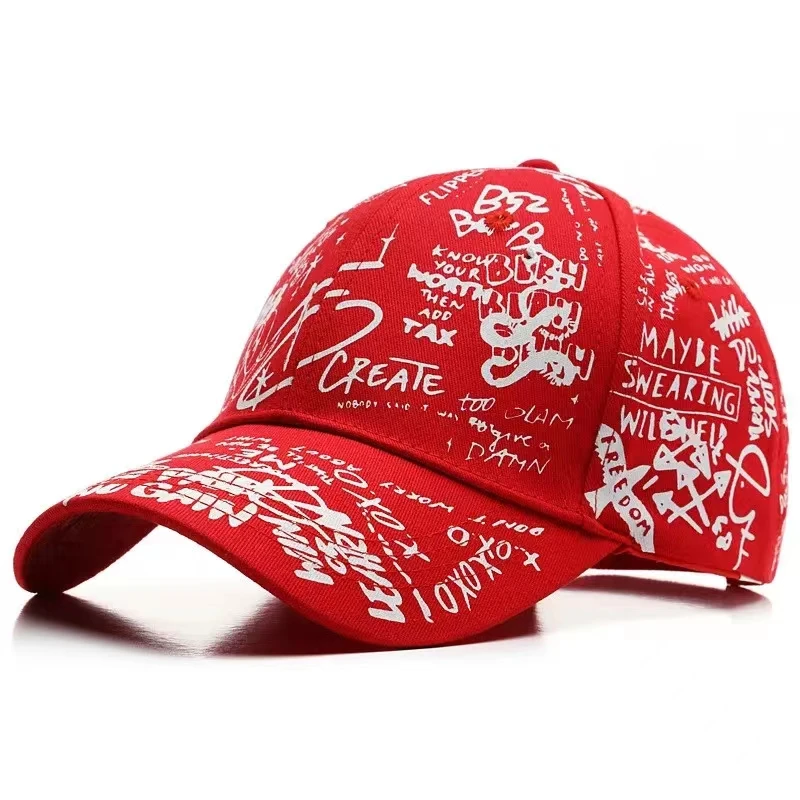 

Graffiti Baseball Cap Women Men 2023 Summer Letter Print Snapback Gorras Hombre Casquette Femme Hip Hop Women's Hats