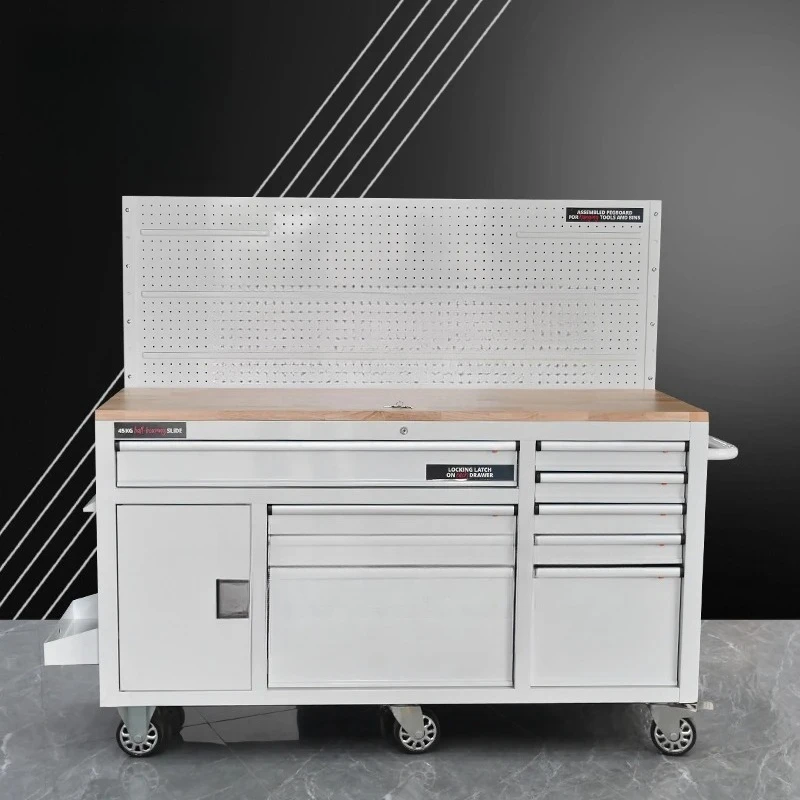 JJThickened Heavy-duty Toolbox Workshop Auto Repair Multi-function Trolley 62-inch Mobile Workbench