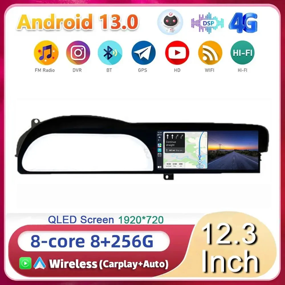 

12.3" Android 13 For Benz S CL W221 W216 2005-2013 NTG 3.0 3.5 Car Radio Multimedia Stereo GPS Stereo Head Unit Carplay Auto DSP