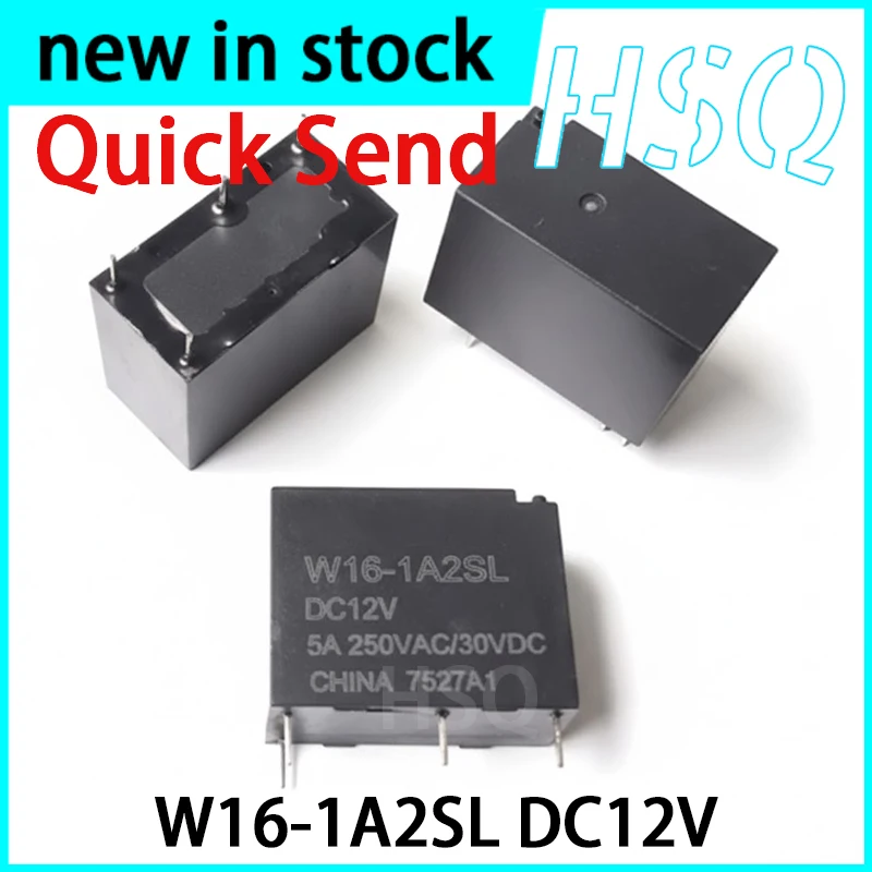 2PCS  W16-1A2SL DC12V 4-pin 5A Relay