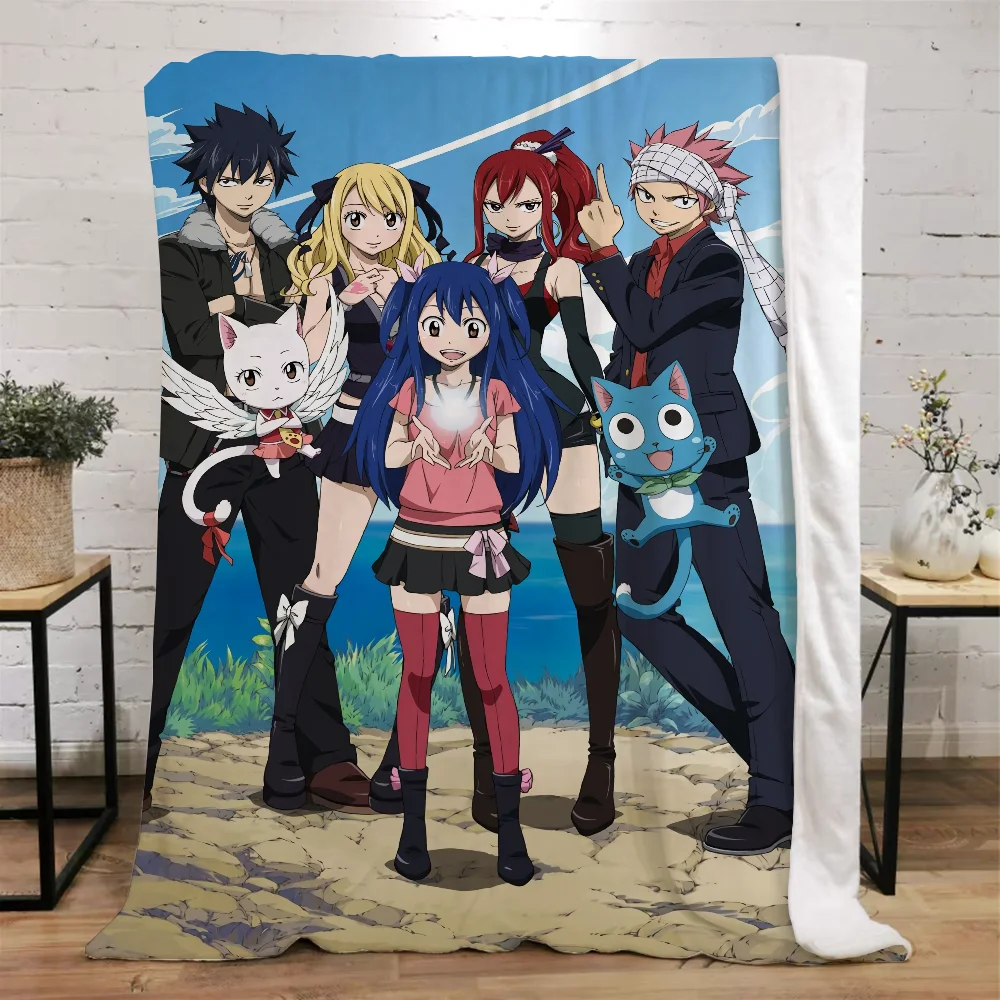 Fairy Tail Coral Fleece Blanket King Size Fluffy Soft Blankets and Throws Luxury Bedding Knitted Plaid Bed Throw Home Interior