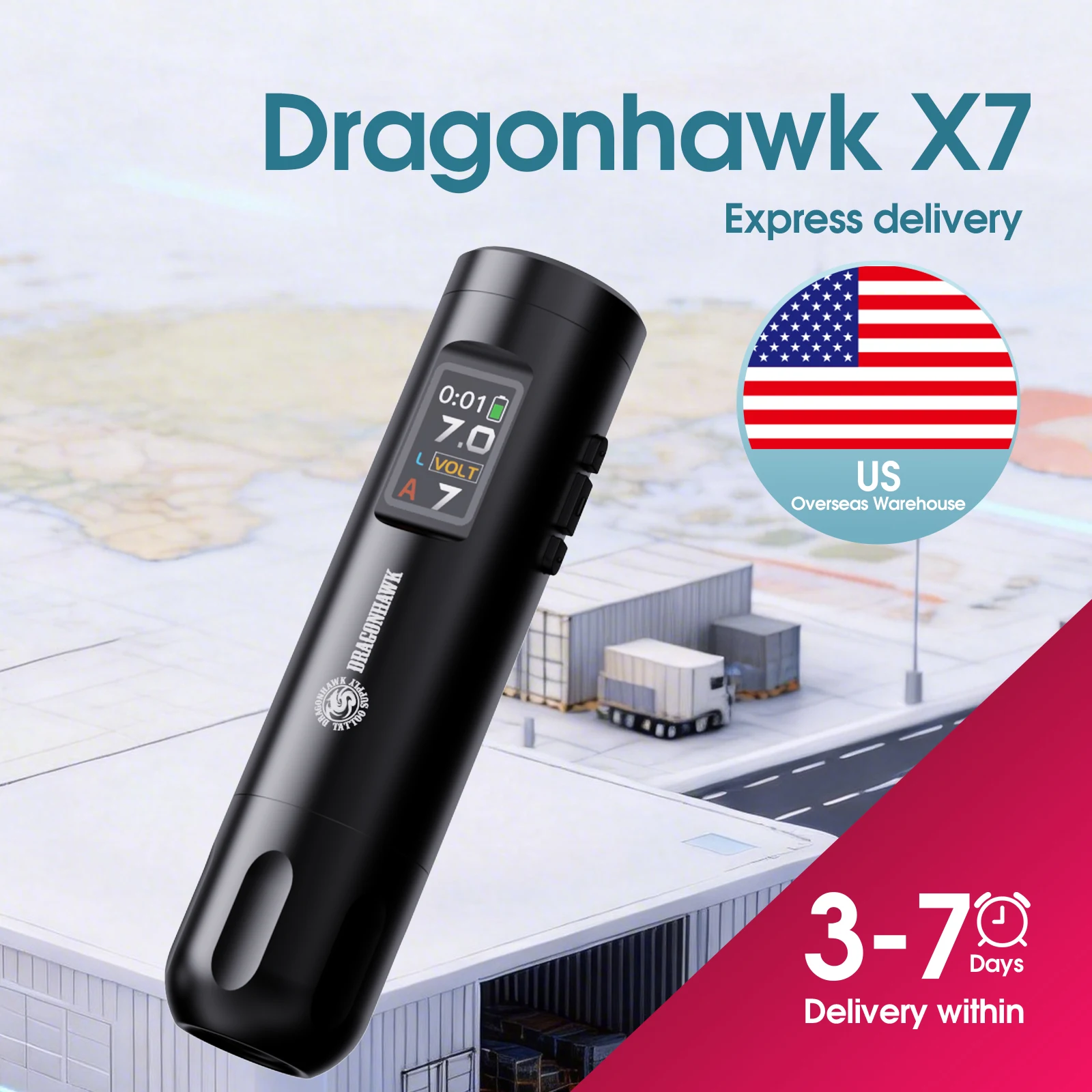 

Беспроводная тату-машинка Dragonhawk X7, полный комплект, ход 3,5 мм, 2 батареи, 1800 мАч, бесщеточный двигатель с картриджами для татуировки, иглы