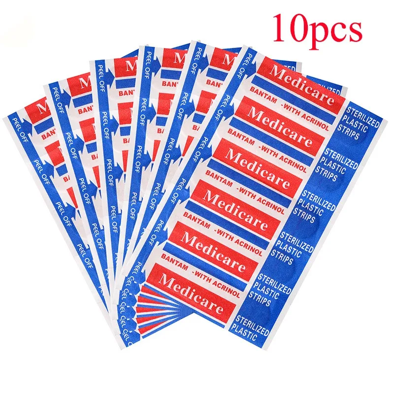 100-300 قطعة/المجموعة الطوارئ الإسعافات الأولية الجص ضمادة غير المنسوجة تنفس للماء معقمة لصق F