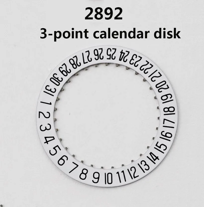 Watch Movement Accessories Are Suitable For 2892 Movement Calendar Dials Three Point Six Point Parts White Weekly Calendar Dials