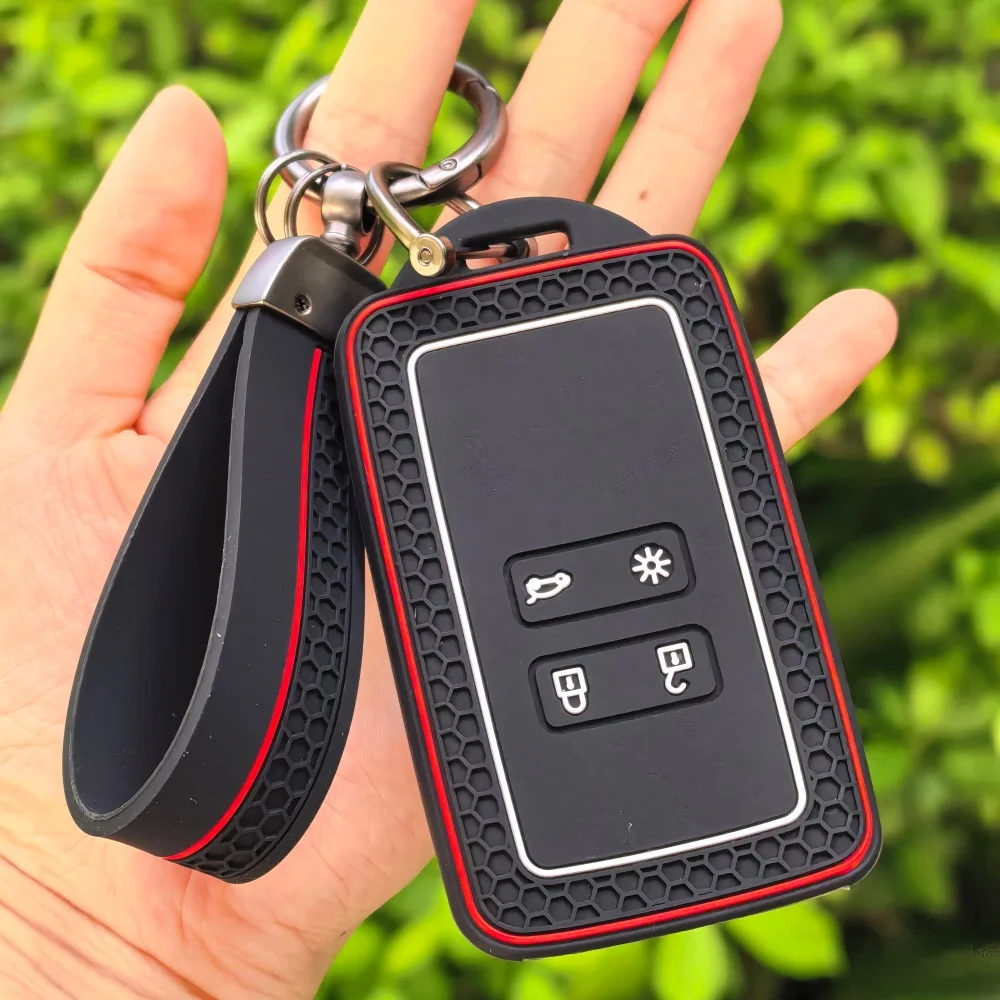 Silicone Keychain For Renault Austral Captur Arkana Koleos Zoe Scenic Dacia Sandero Duster Logan Jogger Kadjar Clio Megane