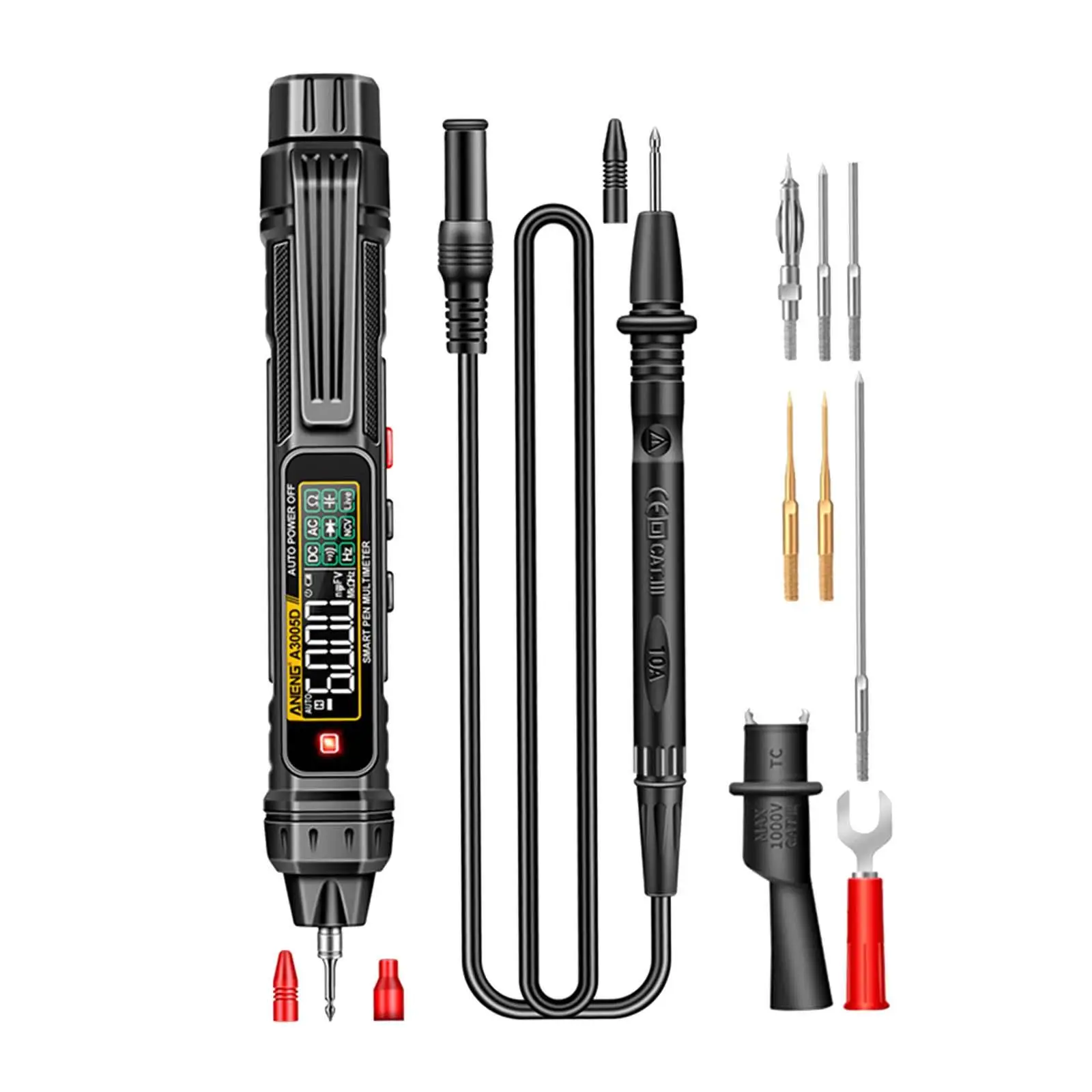 ปากกาประเภทมัลติมิเตอร์แบบดิจิตอลไม่สัมผัสโวลต์มิเตอร์มัลติฟังก์ชั่นเครื่องทดสอบมิเตอร์ปัจจุบันสำหรับ