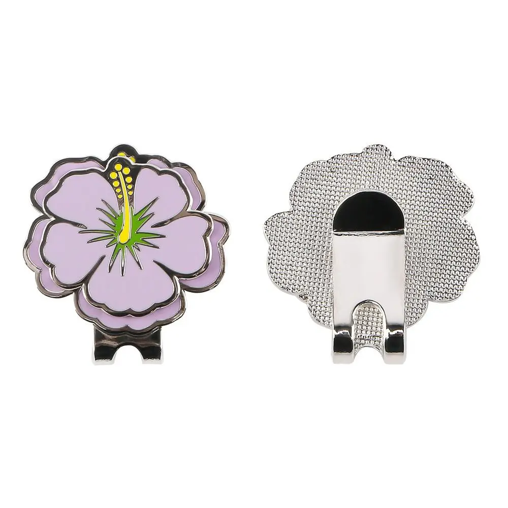 Cappello magnetico Clip fiore cappello da Golf Clip rosa giallo fiore di ciliegio cappello da Golf Clip viola Cherry Ball Marker cappello Clip donna