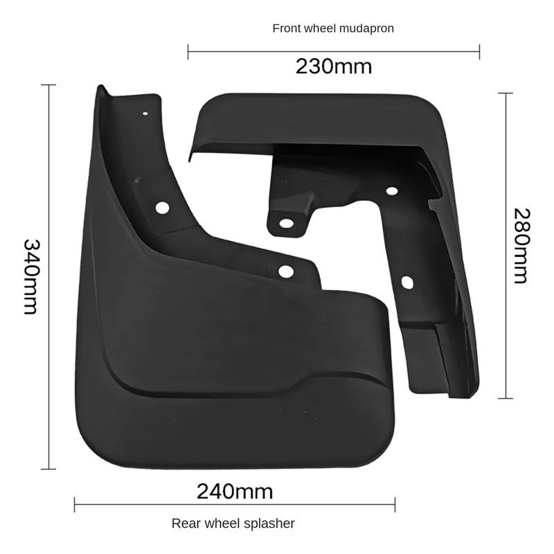 Car Mudflaps For 2020-2021 GWM Cannon Poer Mudguards Fender Flap Splash Guards Cover Mud Car Wheel Accessories