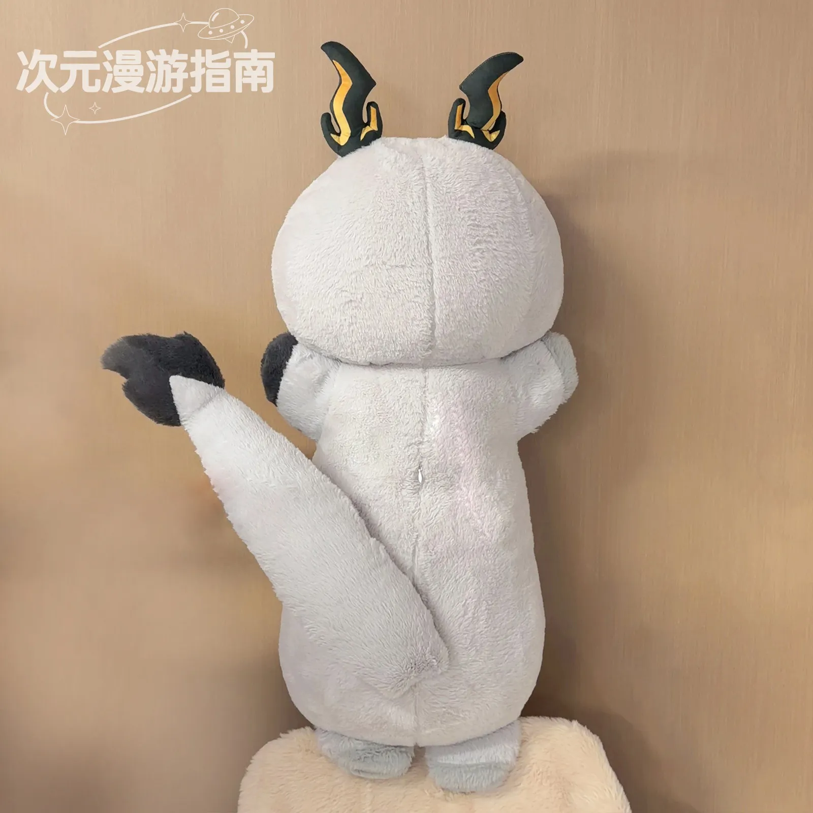80cm In Stock Original Arknights Wang VER. Dragon Bubble Stuffed Plushies Doll Pillow Cat Pencil Case Cloak Anime  Game Toy Gif view 3