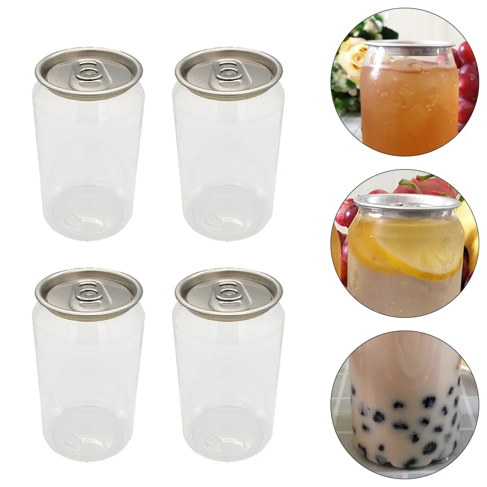 

10 Pcs Canned Milk Tea Juice Drinks Storage Bottles Safe Pet Dessert Containers The Food Packing Stylish Coffee