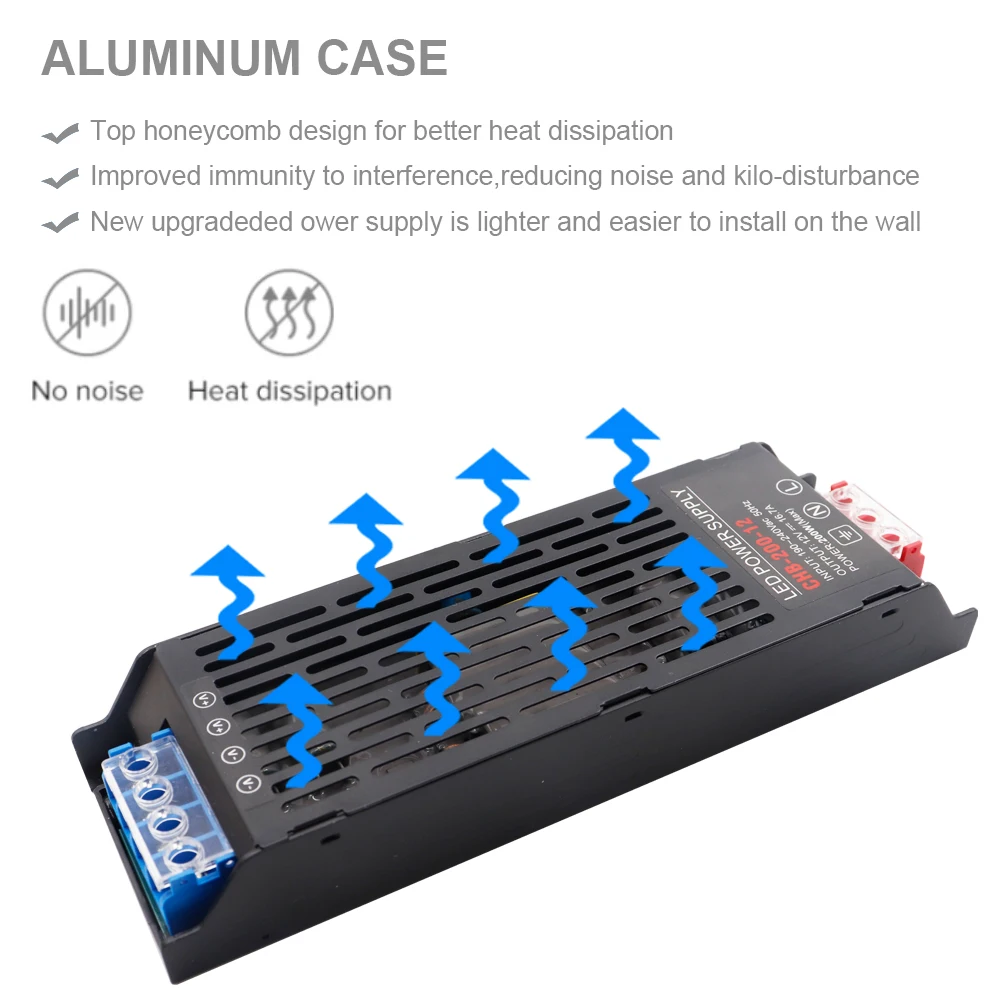 LED Power Supply AC190-240V to DC12V 24V Transformers 60W 100W 150W 200W 300W 400W LED Driver A/D Converter for LED Strip