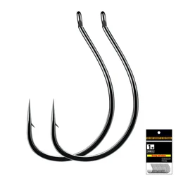 20pcs/lot Drop Shot Hook 4# #3 #2 #1 #1/0 #2/0 Stainless Steel Offset Wacky Hooks Crank Worm Fishhook Fishing Accessories