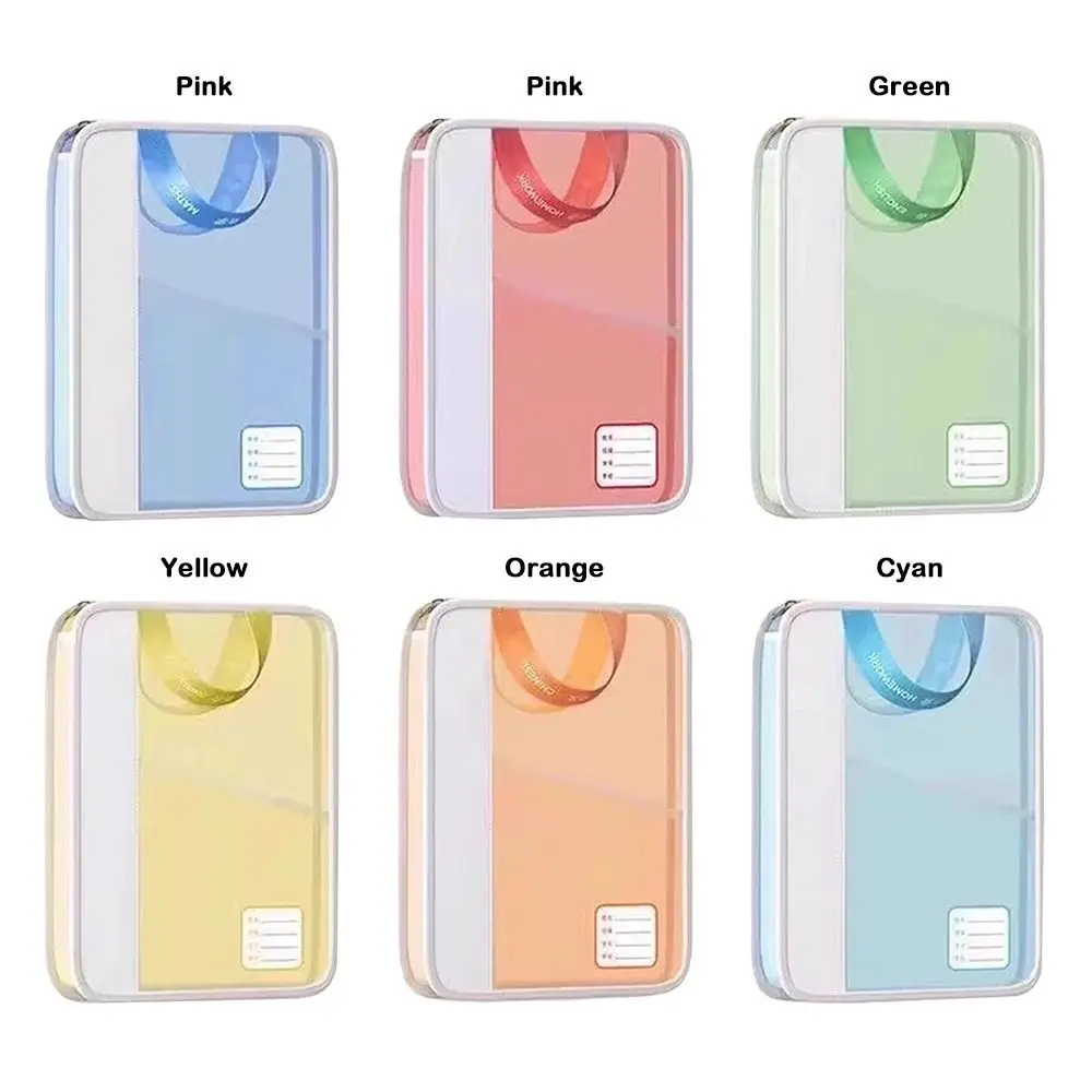 Double Handed Transparent Document Bag Thickened Hand-held Subject Classification Bag Storage Design Transparent Material