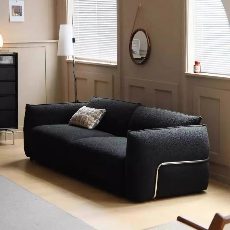 Minimalist Black Living Room Sofas Velvet Modern Soft Lounge Living Room Sofas Nordic Individual Divano Moderno Furniture Home