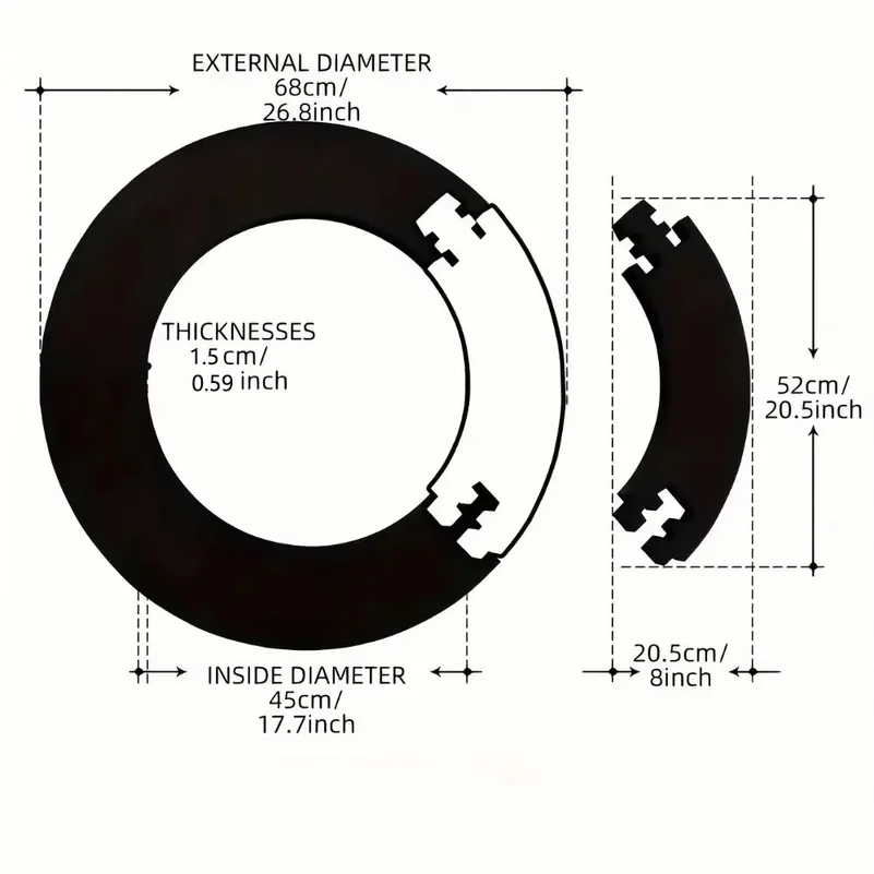 EVA Dartboard Surround Jigsaw Dart Board Protection Ring Lightweight Wall Dart Backboard Ring Removable Dartboard Surround Ring
