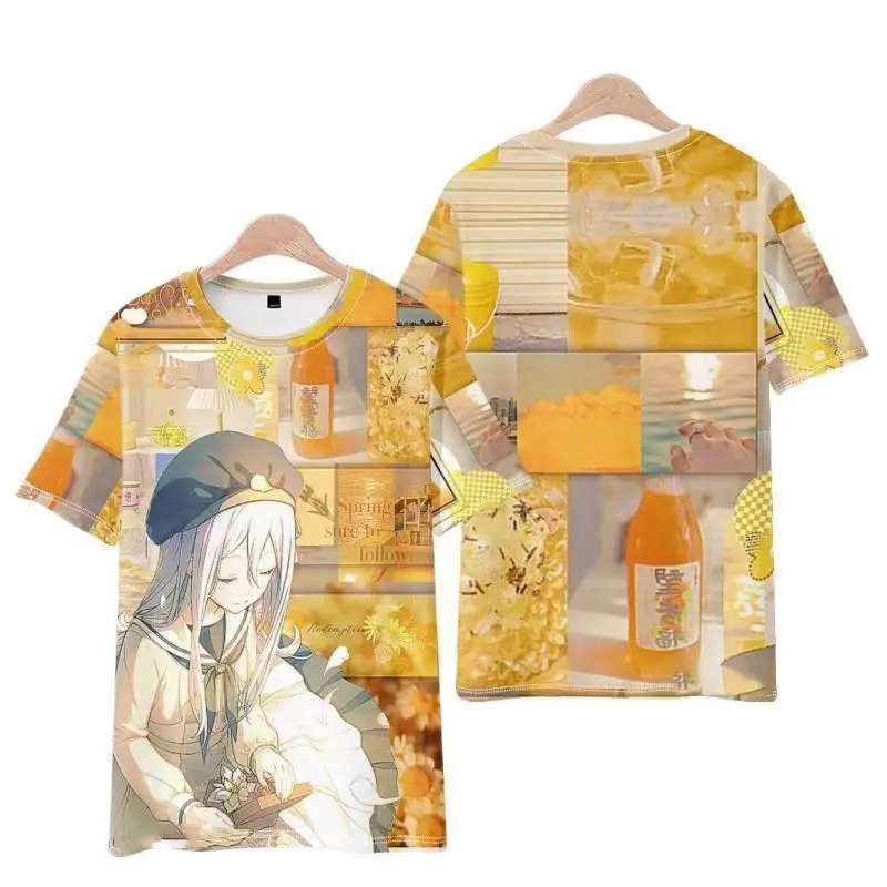 Аниме Project Sekai Asahina Mafuyu, футболка с короткими рукавами и принтом для косплея, повседневная футболка, модные винтажные рубашки, универсальные летом