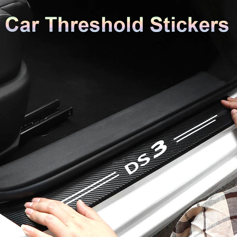 Rear Trunk Door Threshold Anti Dirty Durable Stickers Tape Film Auto Sill Decoration Decals Accessories for Citroen DS3 Emblem