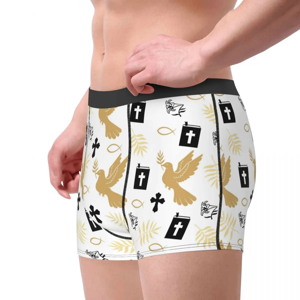 Christian Peace Mens Boxer Briefs Teens Underwear Boxer Briefs Compression Shorts Comfotable Boys Underwears