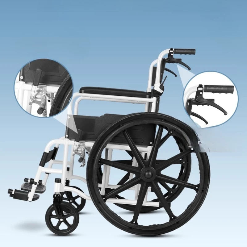 

Hand wheelchair folding light paralyzed elderly special toilet hospital trolley
