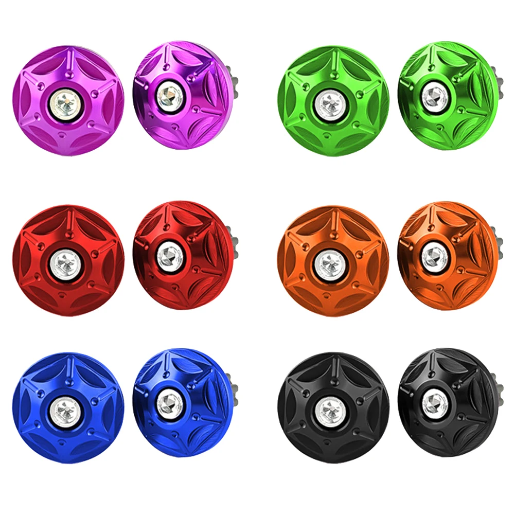 2pcs Motorcycle Cnc Aluminum Alloy Handle Bar End Weight Grips Cap Modification Handle Protection Accessories