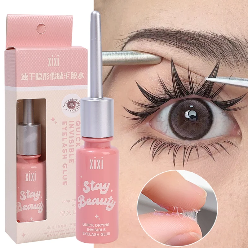 Colle pour faux cils longue durée, imperméable, séchage rapide, non irritante, invisible, auto-adhésif, extension de cils, outil cosmétique