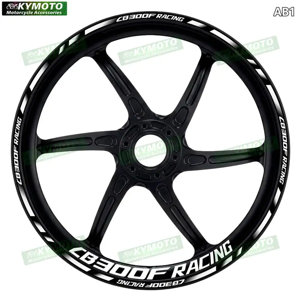 For Honda CB300F CB 300F Motorcycle 17 Inch Front And Rear Racing Wheel Stickers Car Reflective Motorbike Hub Tape Sticker