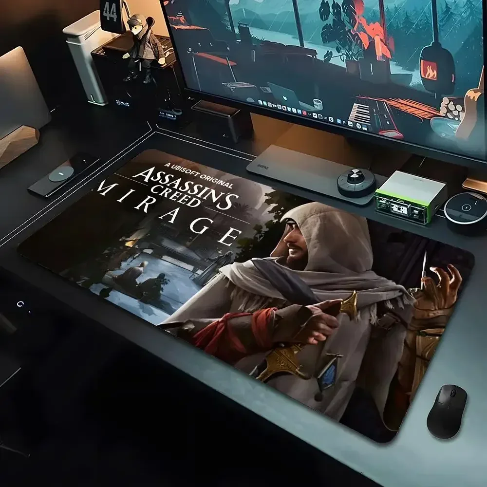Assassins Creed Mirage Action Game Mouse Pad Mousepad Large Gaming Mouse Pad LockEdge Thickened Computer Keyboard Table Desk Mat