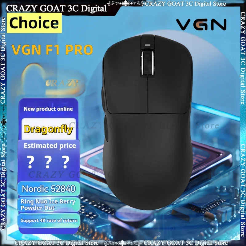 VGN Dragonfly F1 Pro Dual-mode Game Power 2.4g Wireless Wired Mouse Lightweight Design High Performance Long Life Office Gift