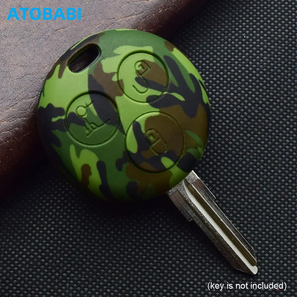 

Silicone Car Key Cover Skin Protector Bag For Mercedes Benz SMART Fortwo W450 Roadster W452 City Passion Pulse Remote Fobs Cases
