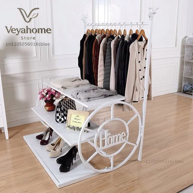 European clothing store Nakajima table display stand High and low table Water table Display stand Floor-to-ceiling