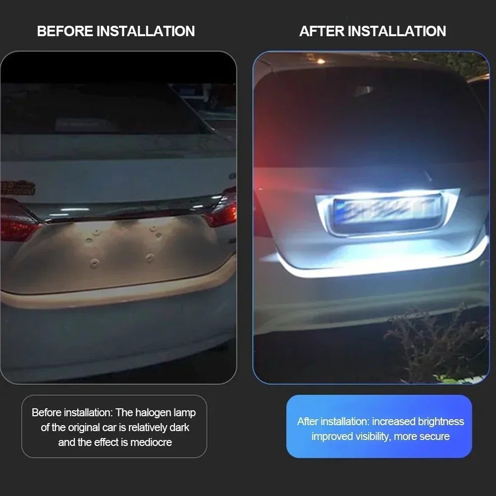 1/2PCS For Mercedes Benz C-class W203 SL CLK Class License Plate Light Car LED Canbus License Number Plate Light Assembly