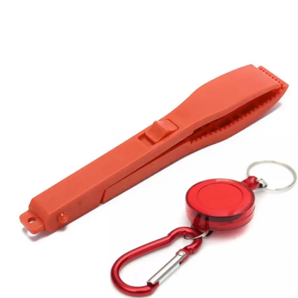 Portable Belt Clip Fishing Tools Key Chain Holder Switch Lock Gear Pince Fishing Supplies Fishing Tongs Fishing Pliers Gripper