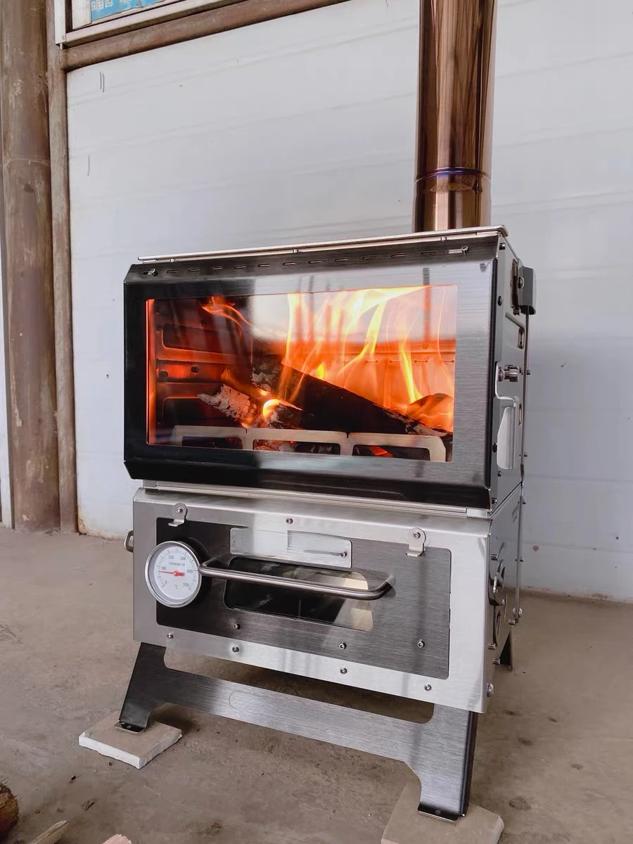 Outdoor firewood, multi-function oven for burning wood pellets, camping firewood stove for camping