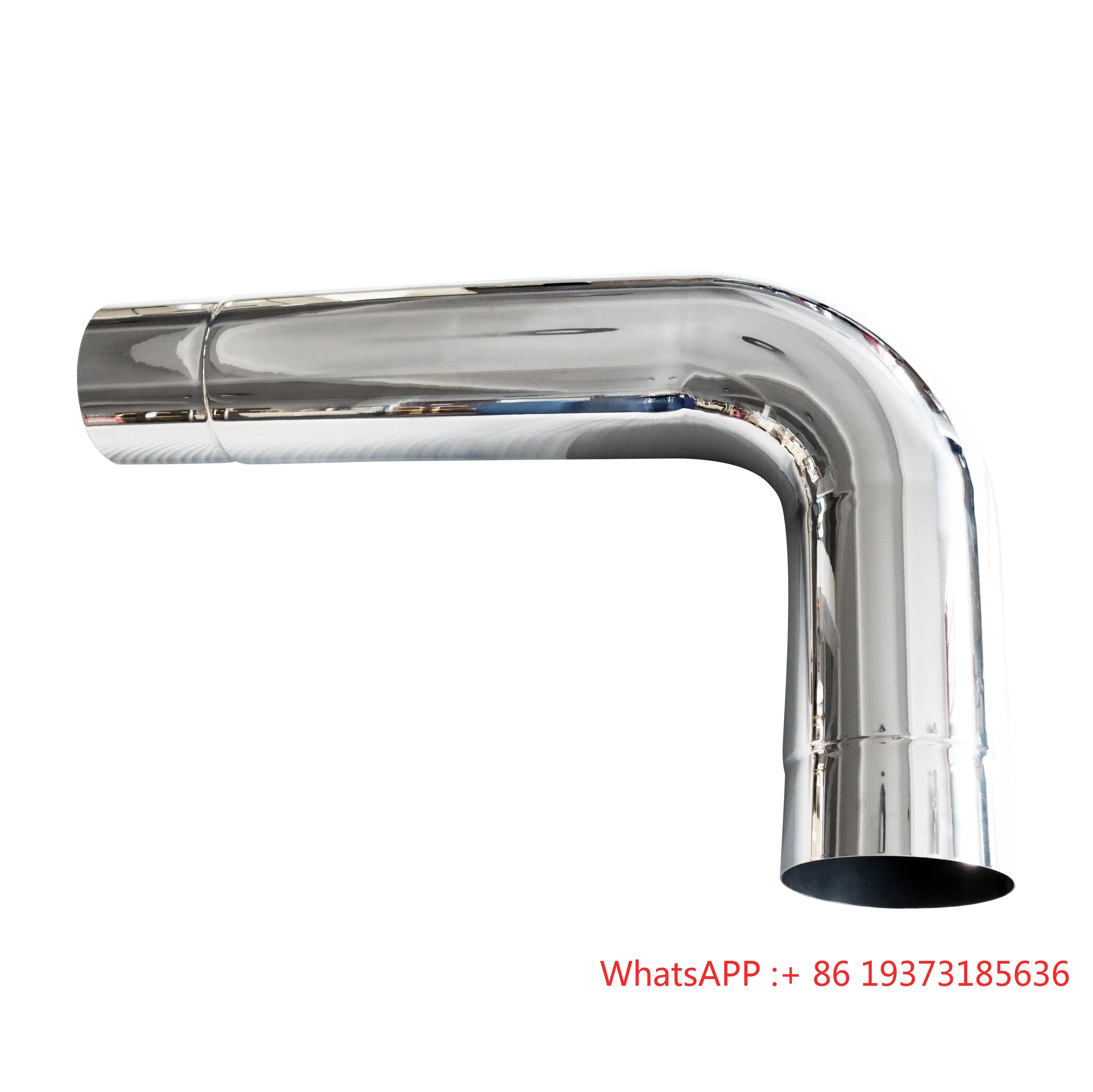 تخصيص 6X153 بوصة ارتفاع 45 درجة بدوره خارج العادم المكدس الأنابيب أطقم كاملة العادم كيت #4