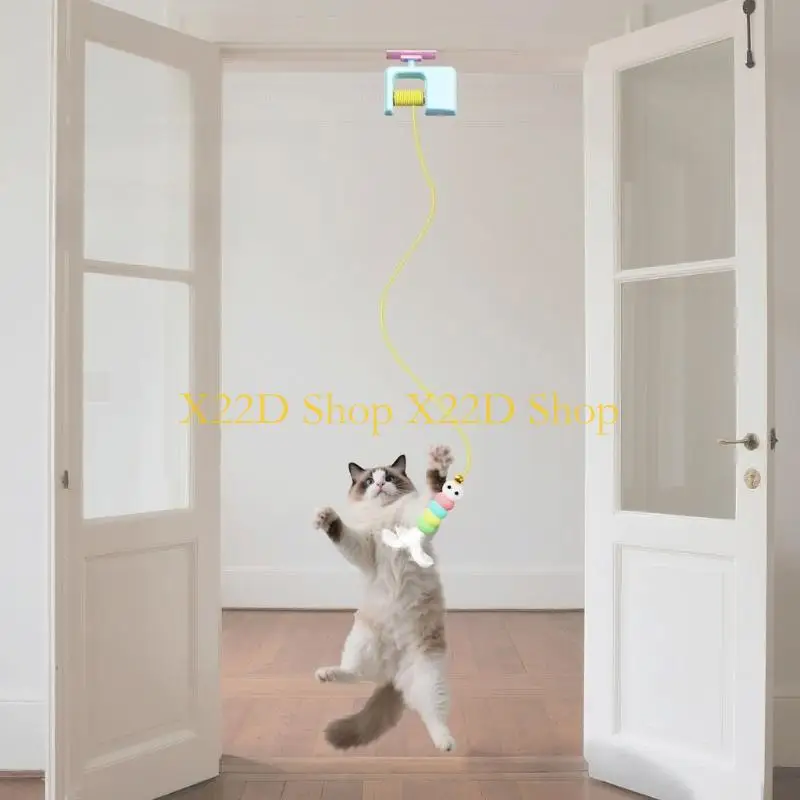 X22D Cats Teaser Electric Toy for Felines Play Toy Bouncing Lift and Drop Cats Suppli