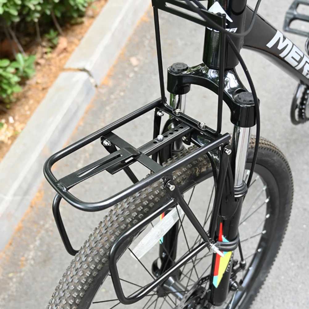 

MTB Road Bike Front Pannier Rack Load Bearing 15kg Bike Carrier Bag Luggage Shelf Bracket Bike Bracket Mountain Bike Accessories