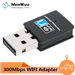 USB WIFI Adapter 300Mbps USB WiFi Wireless Adapter USB Network Adapter 2.4G Wireless Dongle Network Card for Desktop Laptop PC