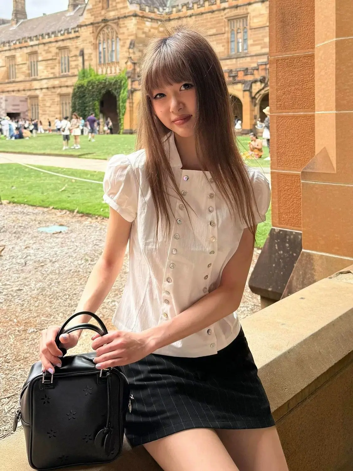 

Y2K Vintage Aesthetic Blouse Puff Sleeve Slim Fit Peter Pan Collar Harajuku Elegant Style Korea Fashion Chic Tops 2026 Summer