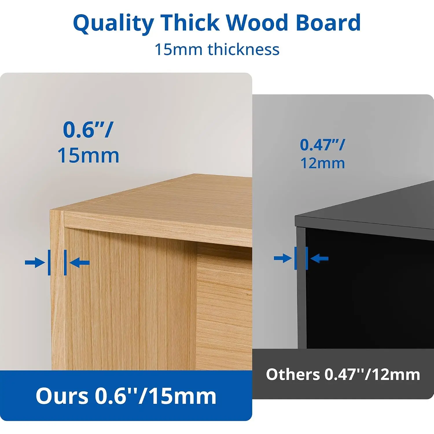 Bookshelf, 3-Tier Open Shelf Bookcase, 10 Cube Storage Organizer with Anti-Tilt Device for Bedroom, Living, Customized