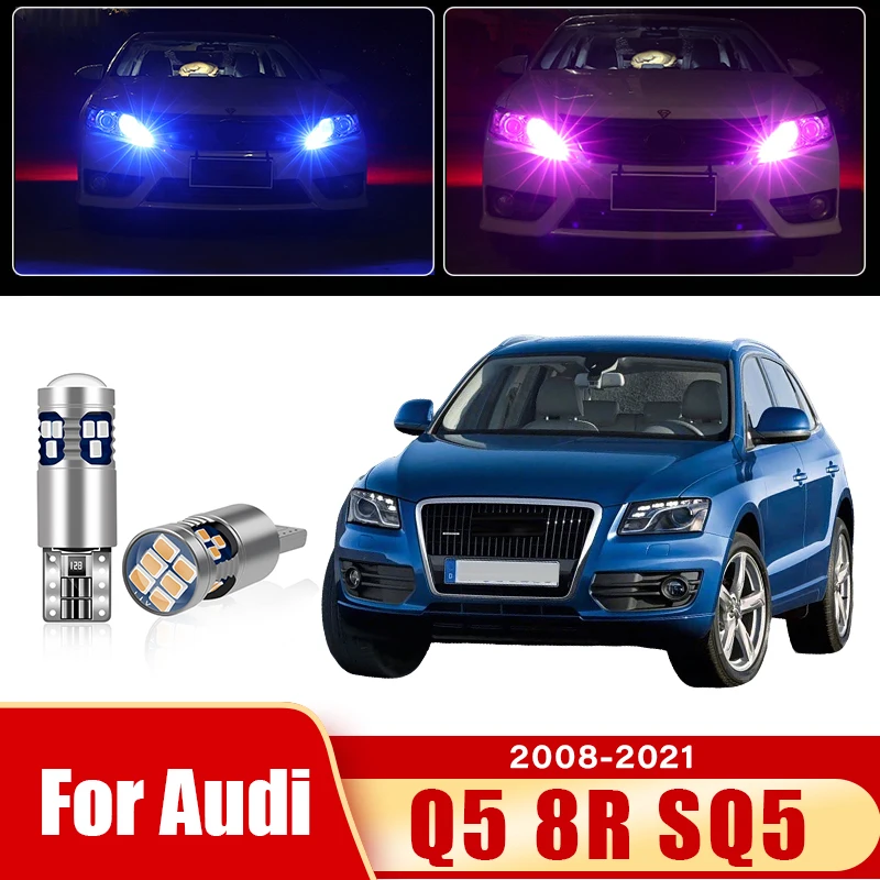 لأودي Q5 8R SQ5 2008 ~ 2015 2016 2017 2018 2019 2020 2021 2 قطعة T10 W5W LED لمبات عرض السيارة إكسسوارات مضيئة #1