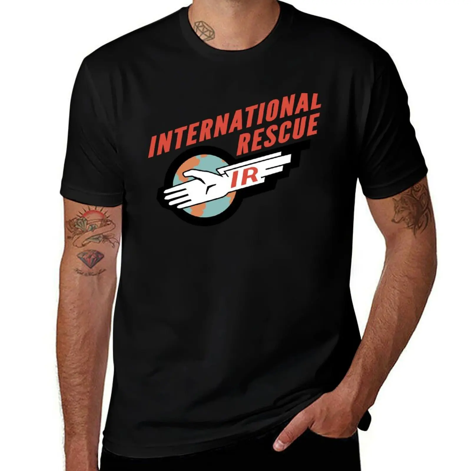 

Thunderbirds International Rescue Emblem T-Shirt anime tshirt sublime tshirts personalised clothes sweat shirts, men