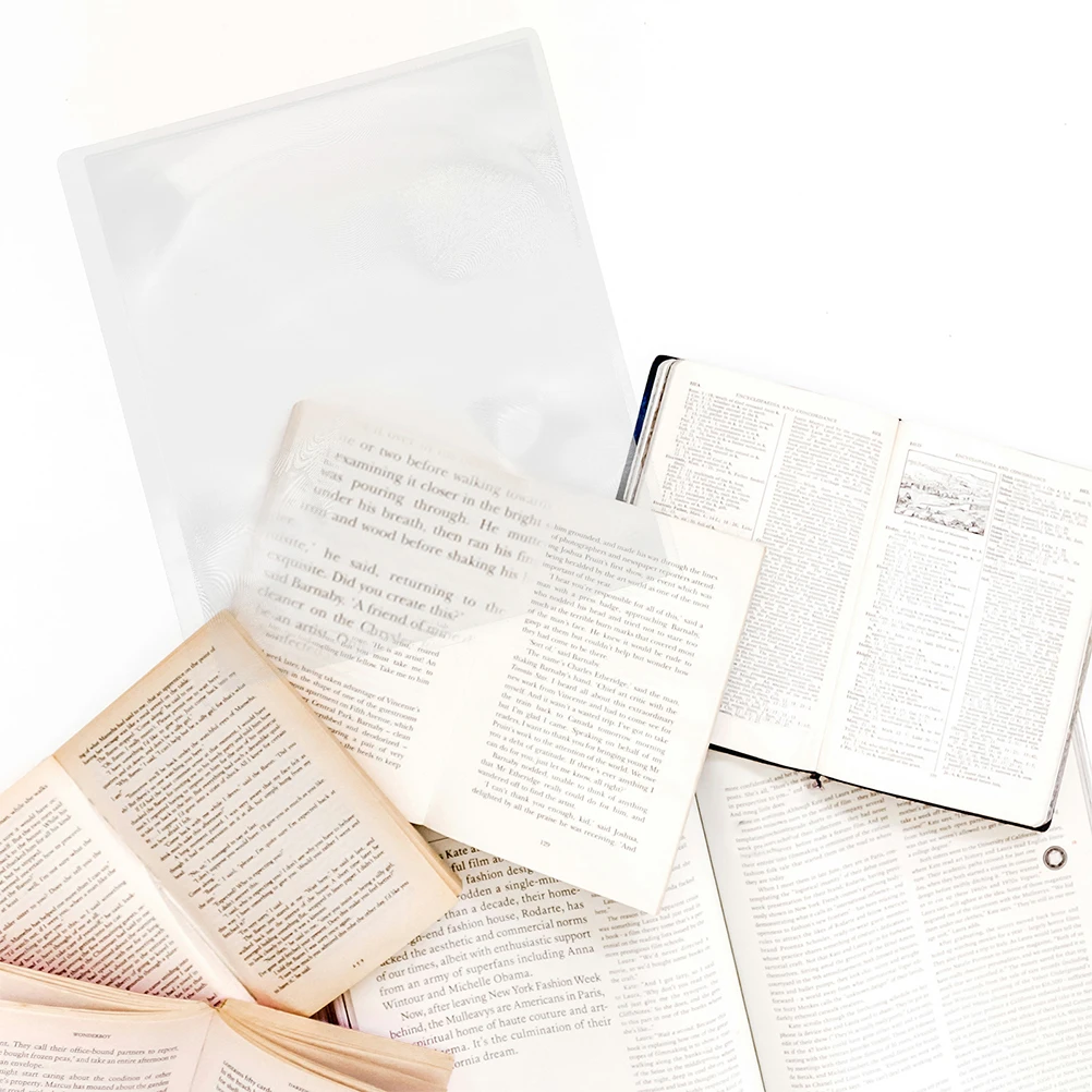 

Magnifier 3x Page for Reading Book Lover Present to Booking Bookmark Large Flat Elderly and People Magnification Full
