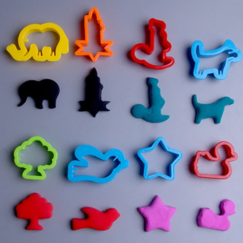 23pcs Clay Accessories With Various Plastic Molds Tools Set for Kids Rolling Pins Cutters for Children Playdough Tool