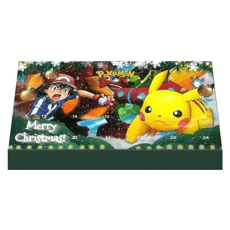 Pokemon Navidad nuevo producto caja ciega calendario 24 días Dongdongle modelo hecho a mano regalo de Navidad para niños juguete de Festival