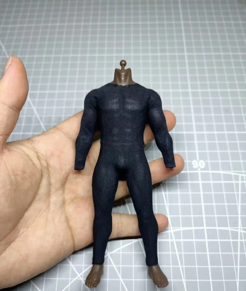 1/12 Scale Soldier Matte Black Cloth Jumpsuit Model for 6''vtoys