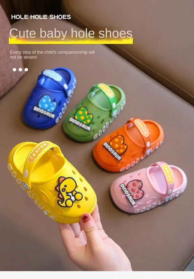 Cute New Animal Baby Boys Slippers Summer Kids Cartoon Sandals Toddler Beach Shoes Girls Cute Slides Children Slippers